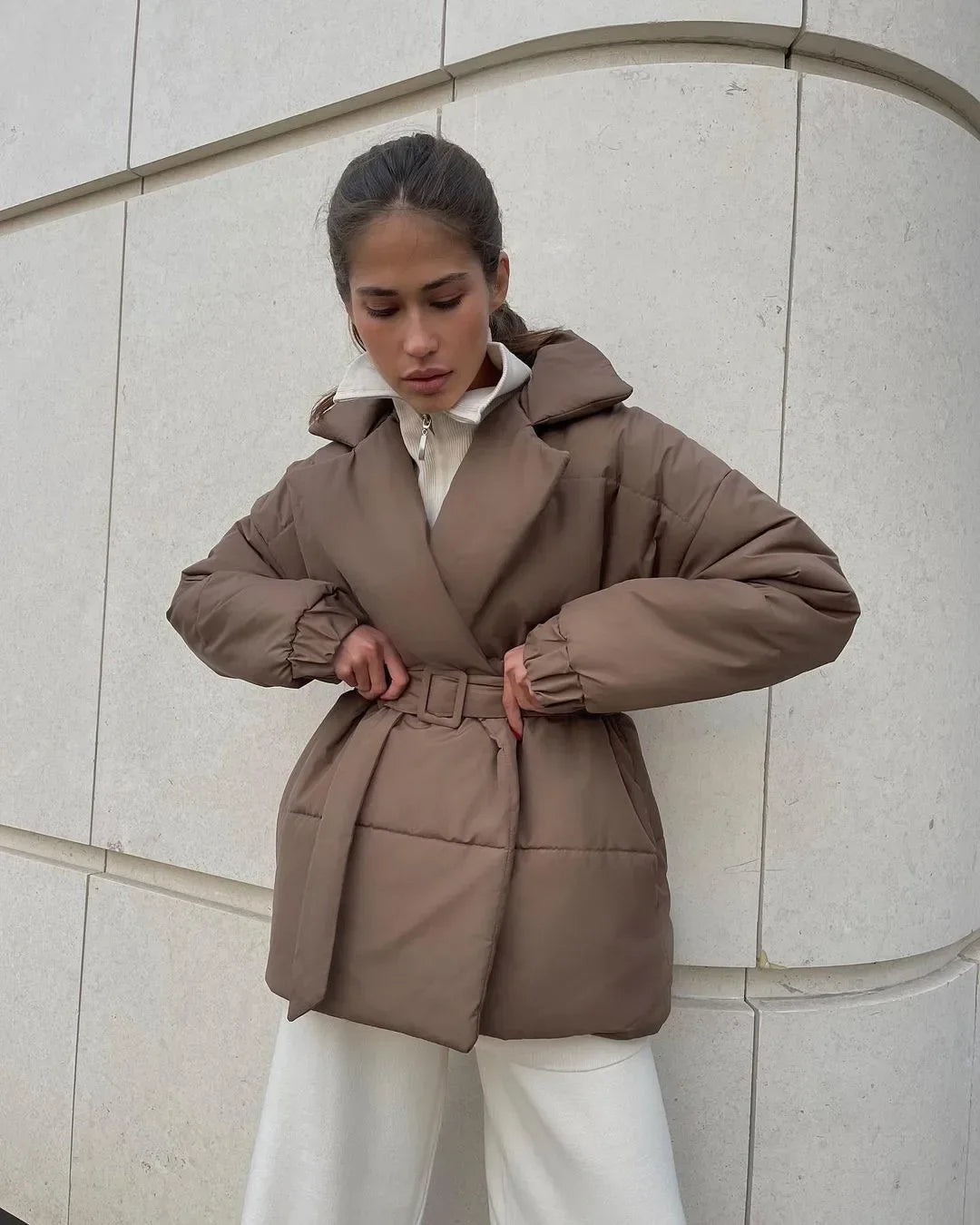 Belted Puffer Jacket