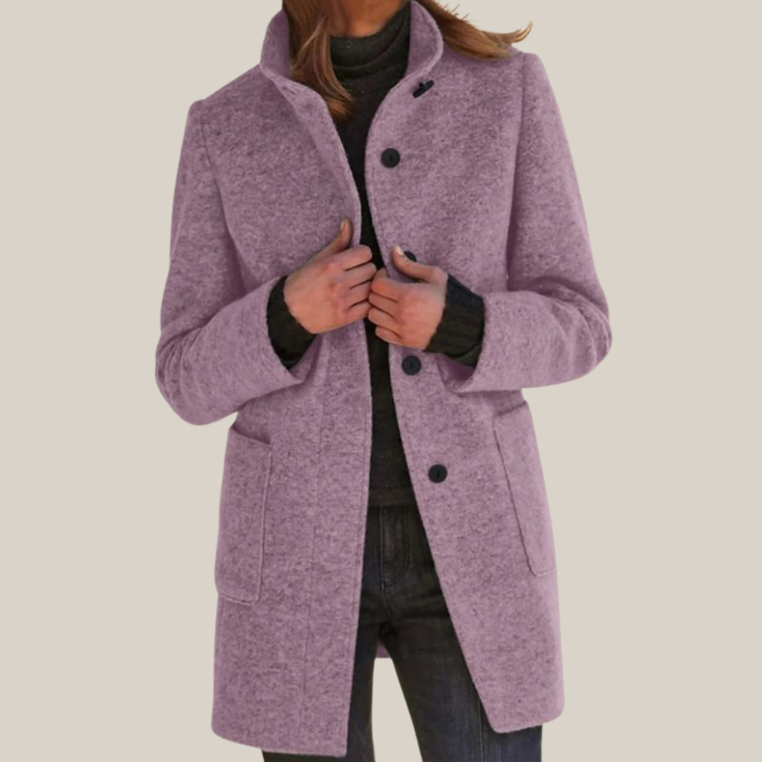 Classic Women’s Coat with Defined Waist