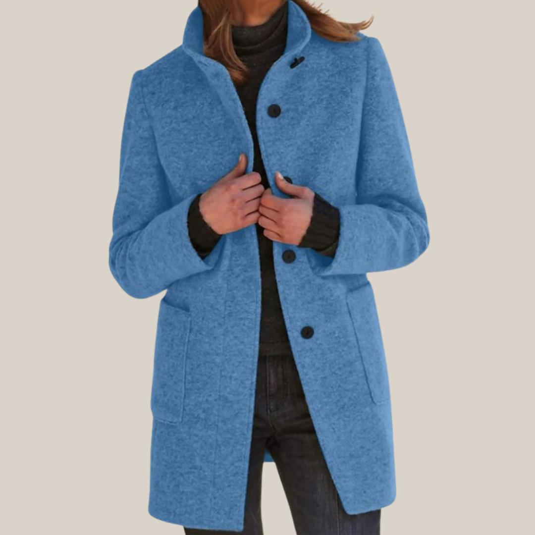 Classic Women’s Coat with Defined Waist
