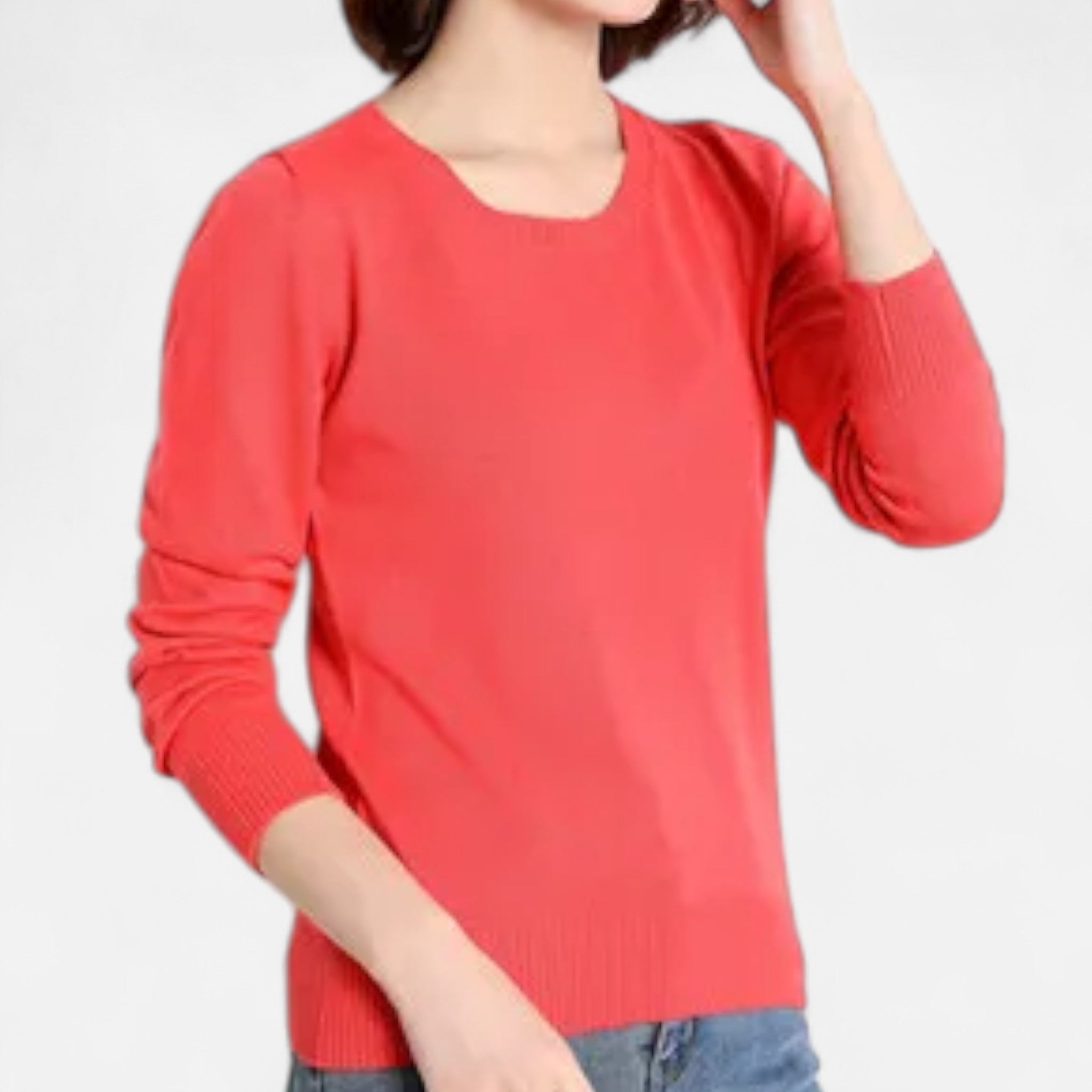 Dorevelle | Women’s Merino Wool Sweater – Timeless O-Neck Elegance 15
