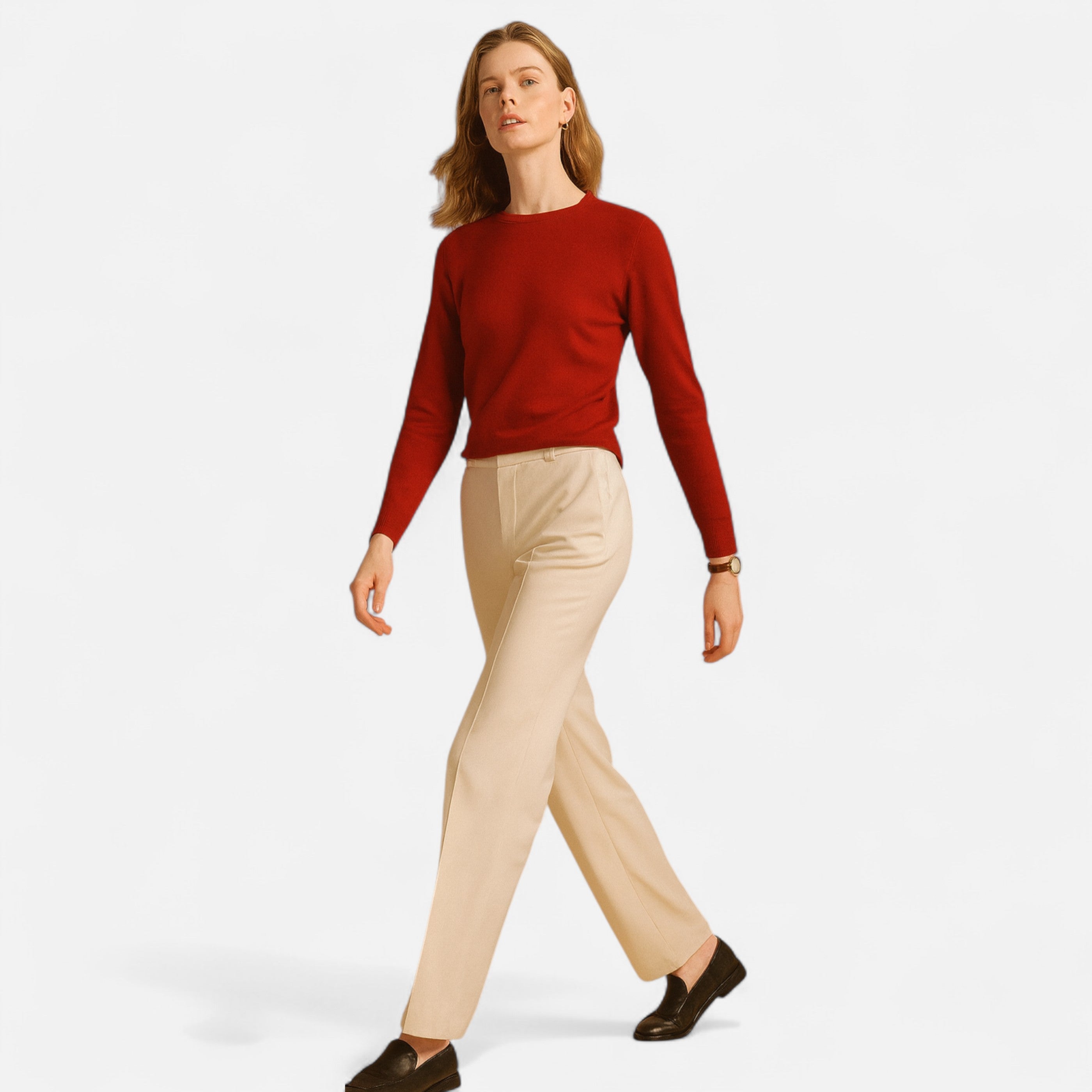 Dorevelle | Women’s Merino Wool Sweater – Timeless O-Neck Elegance 5