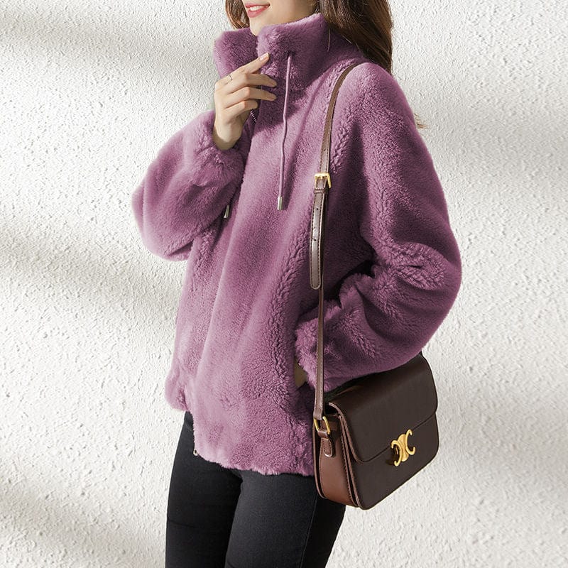 Women’s Jacket With High Collar And Zip Front