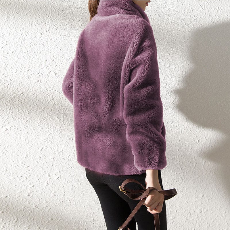 Women’s Jacket With High Collar And Zip Front