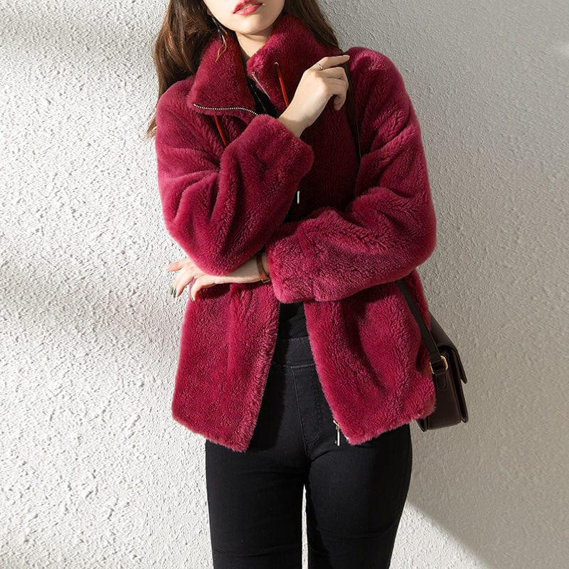 Women’s Jacket With High Collar And Zip Front