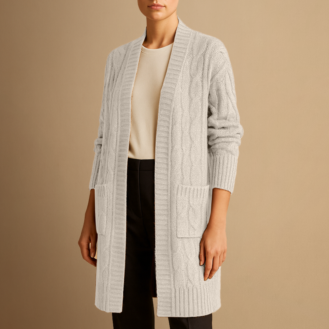 Elise | Cable Knit Long Cardigan 6