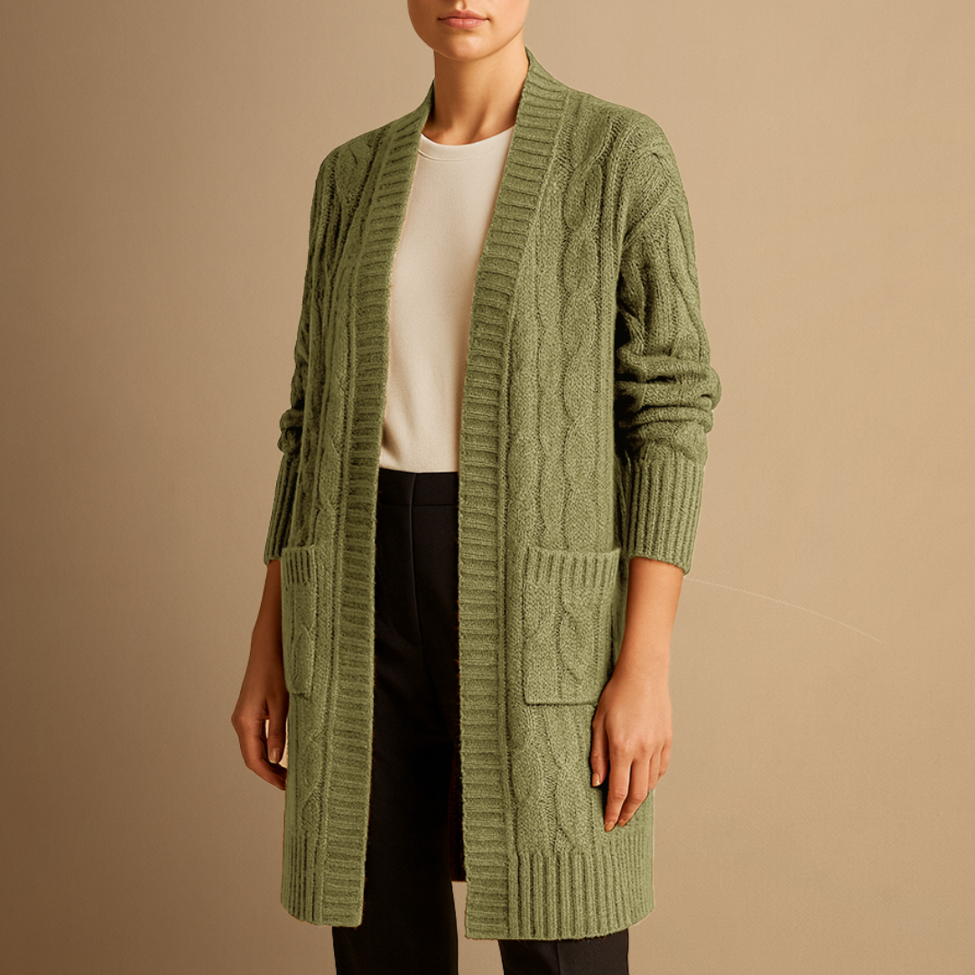 Elise | Cable Knit Long Cardigan 8