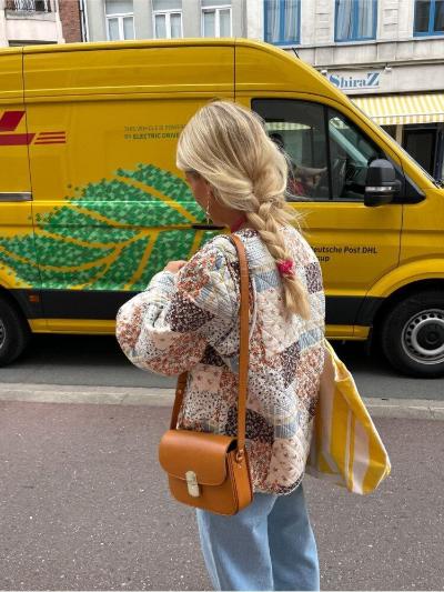 Women’s Quilted Jacket with Floral Pattern