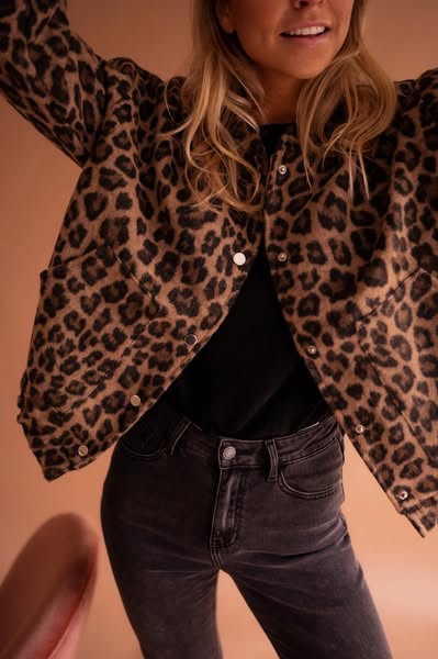 Women’s Leopard Print Bomber Jacket
