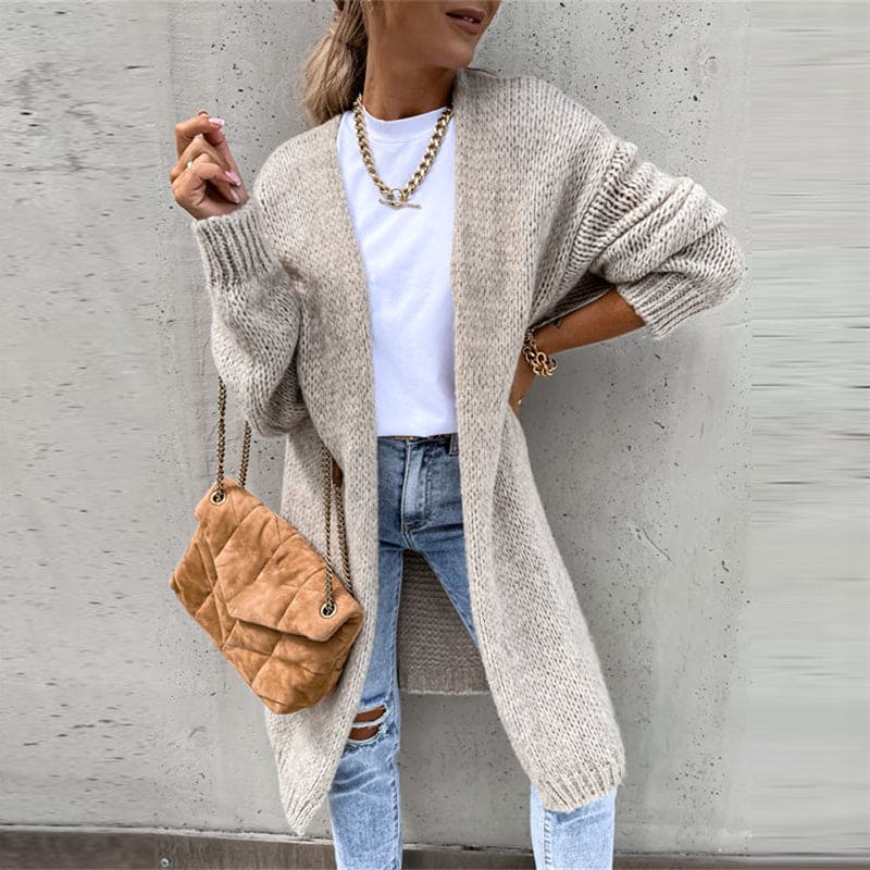 Women’s Open-Front Buttoned Cardigan