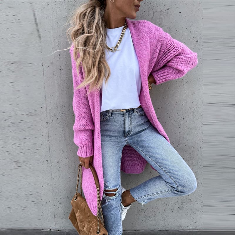 Women’s Open-Front Buttoned Cardigan
