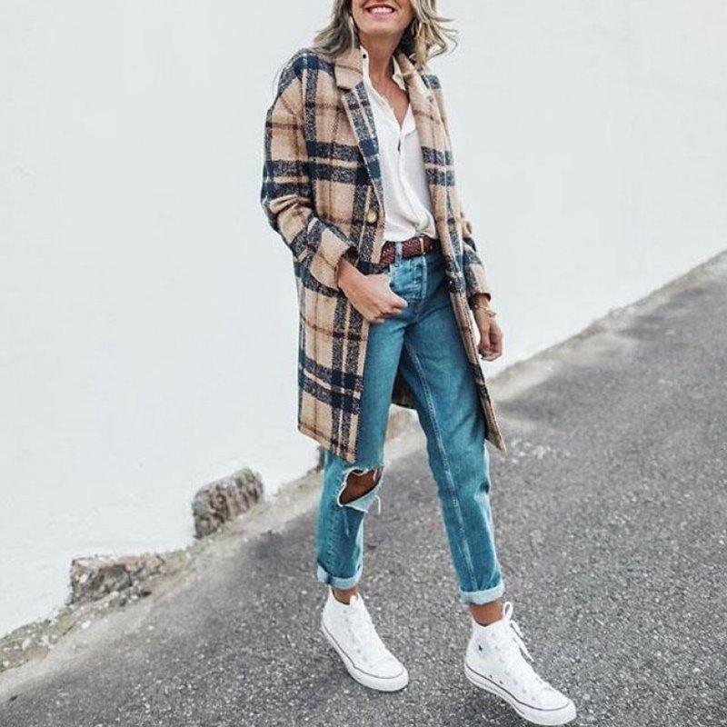 Women’s Long Winter Coat With Belted Waist