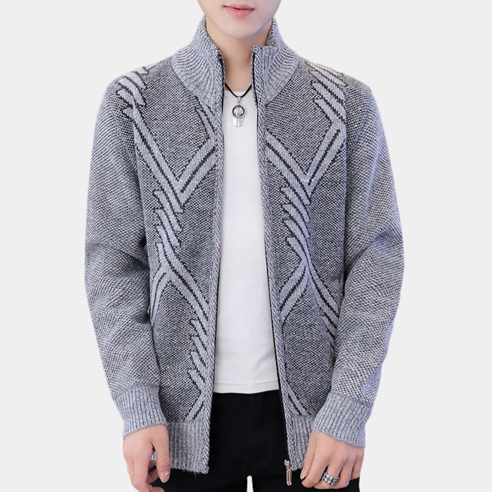 Men's Modern Classic Knitted Cardigan - Alexander
