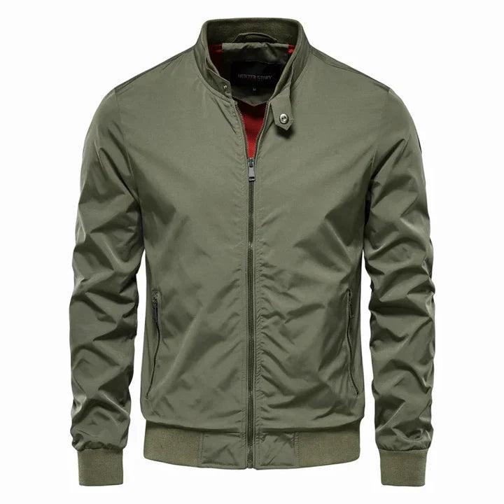 Men’s Modern Harrington Jacket with Contrast Lining