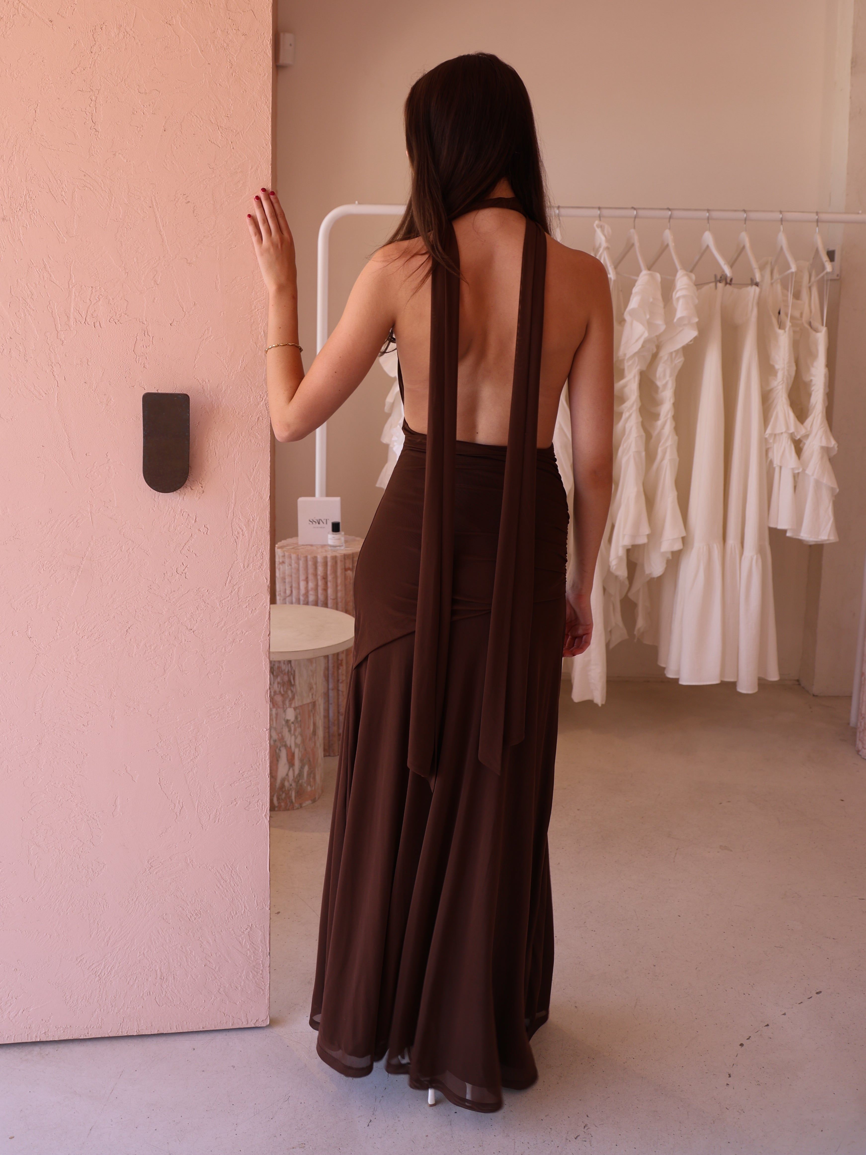 Women's Maxi Dress With Deep V-neck