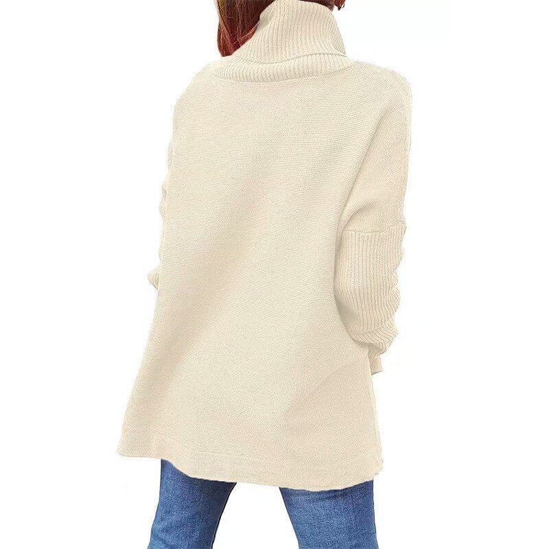 Oversized Turtleneck Sweater for Women