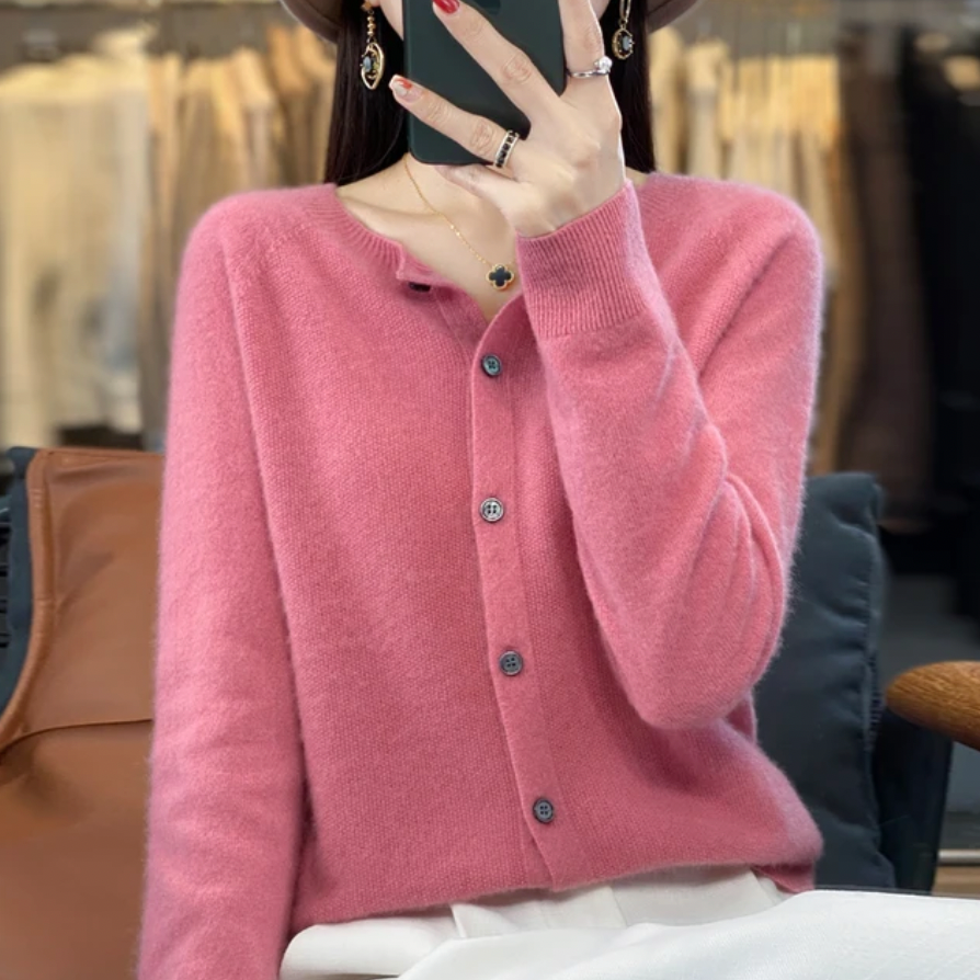 Women’s Cardigan with Front Button Closure