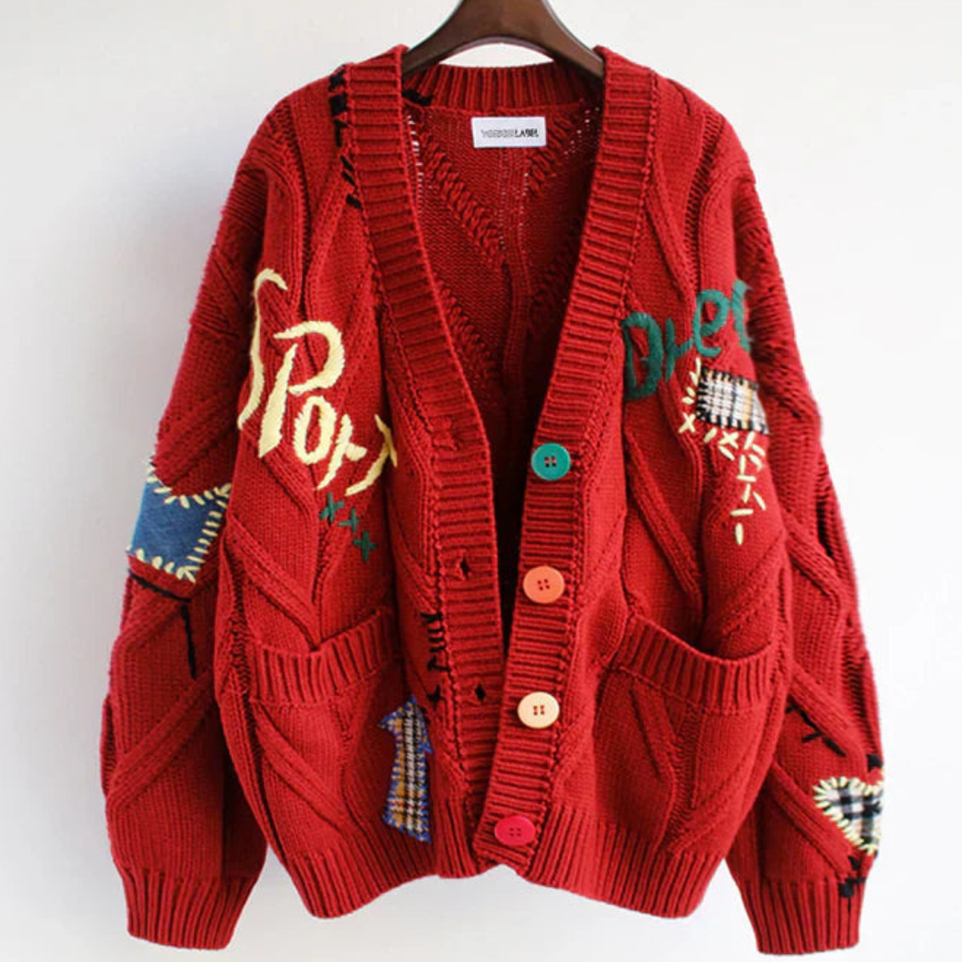Women’s Embroidered Knitted Cardigan Sweater