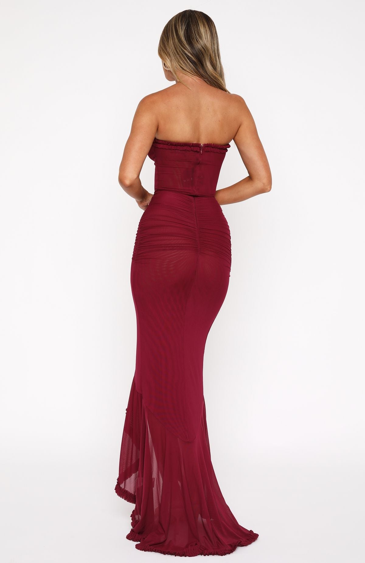Strapless Maxi Dress with Ruching