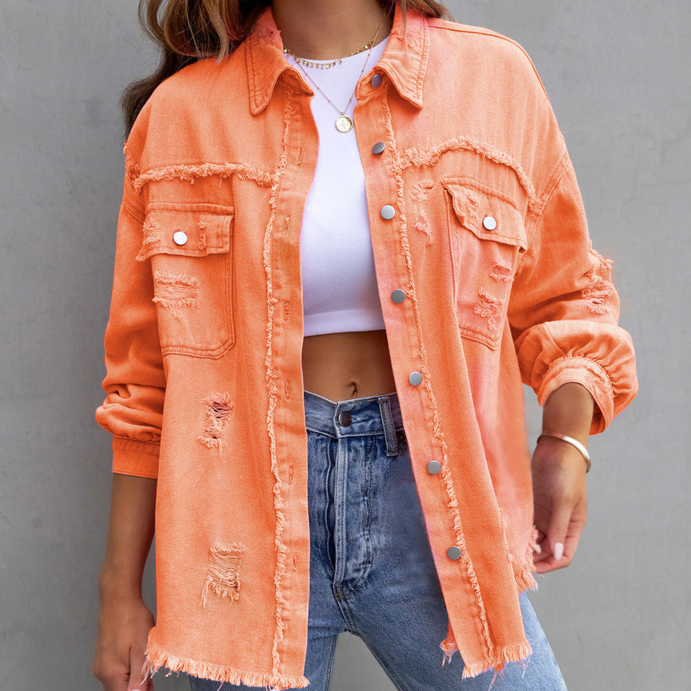 Women’s Jacket with Fold-Down Collar