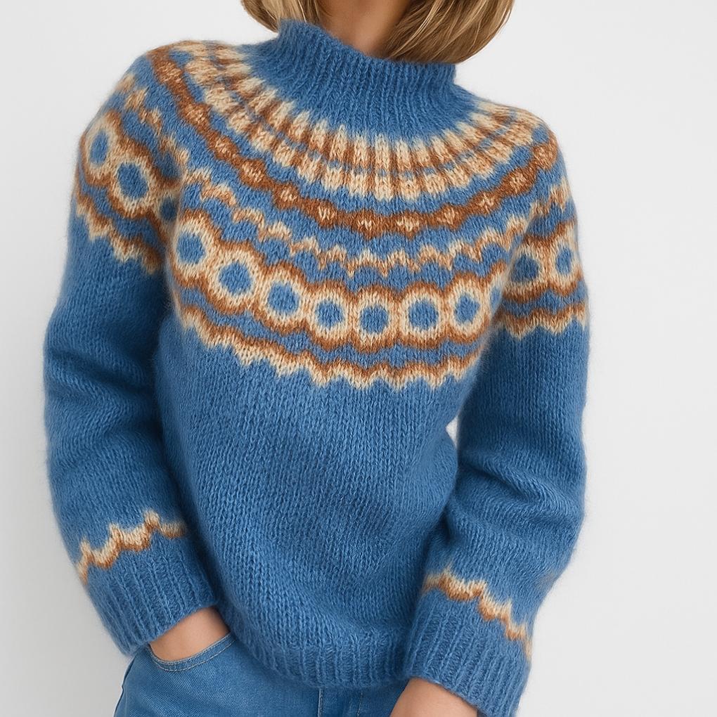 Vintage Retro Knitted Pullover Sweater for Women