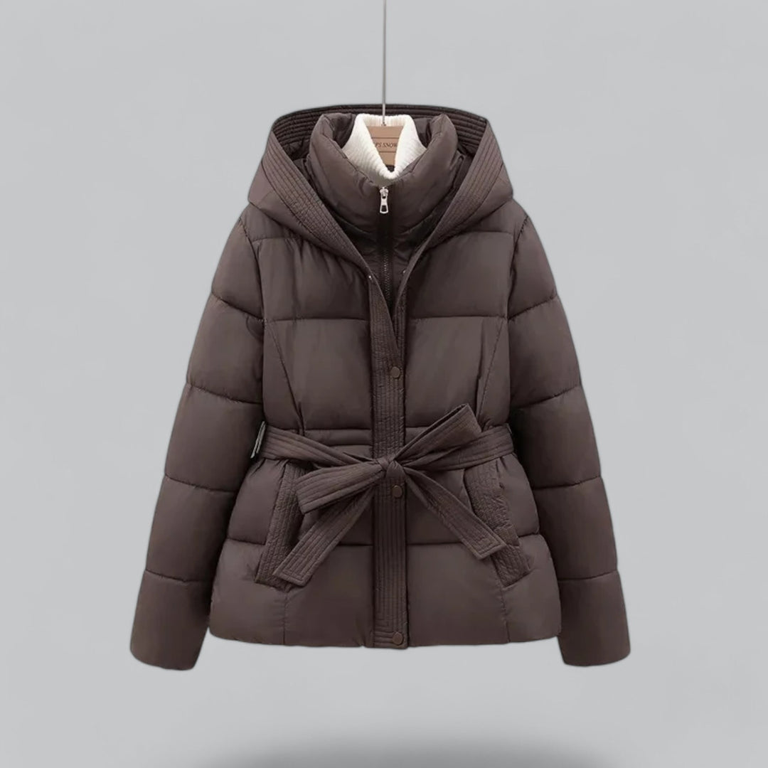 Women’s Belted Hooded Puffer Jacket