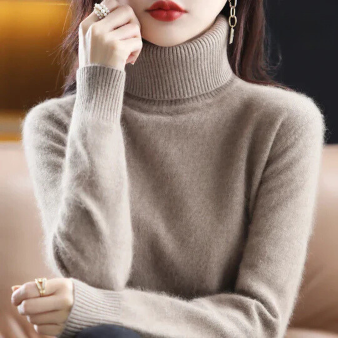 Women’s High Neck Fitted Sweater