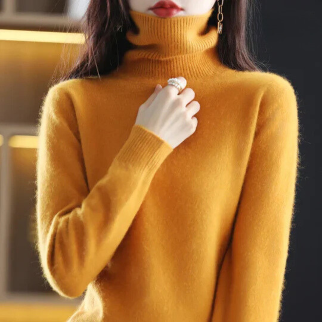 Women’s High Neck Fitted Sweater