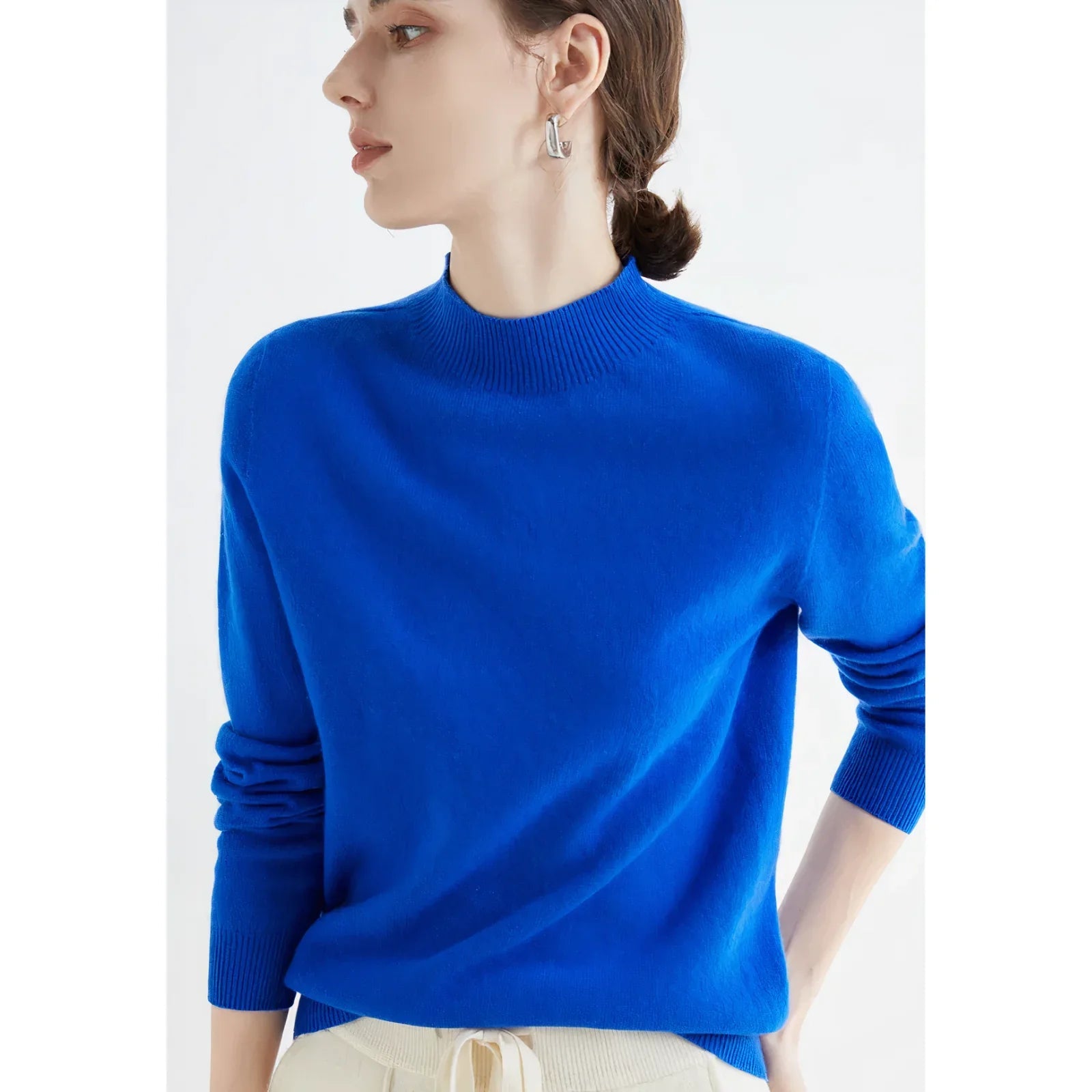 Women’s Knit Sweater with V-Neck