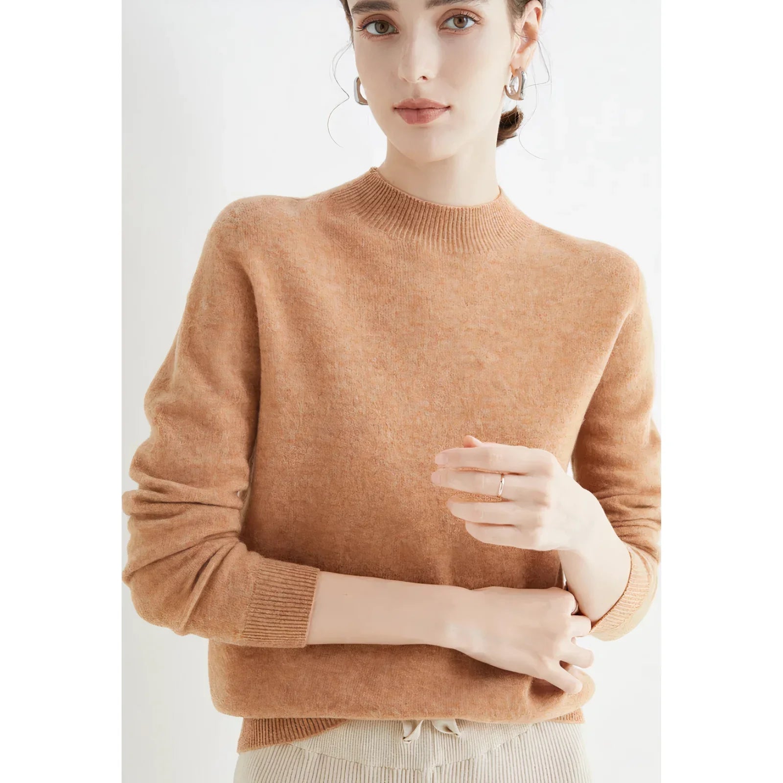 Women’s Knit Sweater with V-Neck