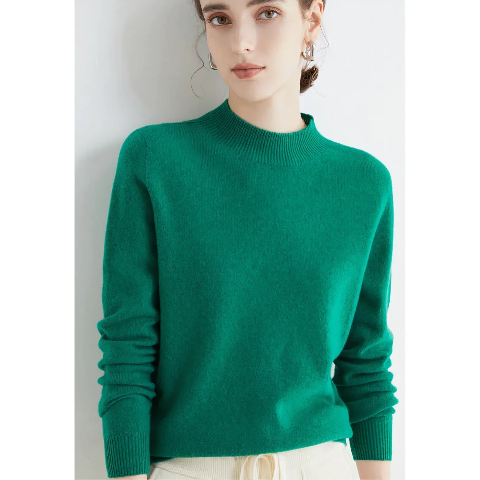Women’s Knit Sweater with V-Neck