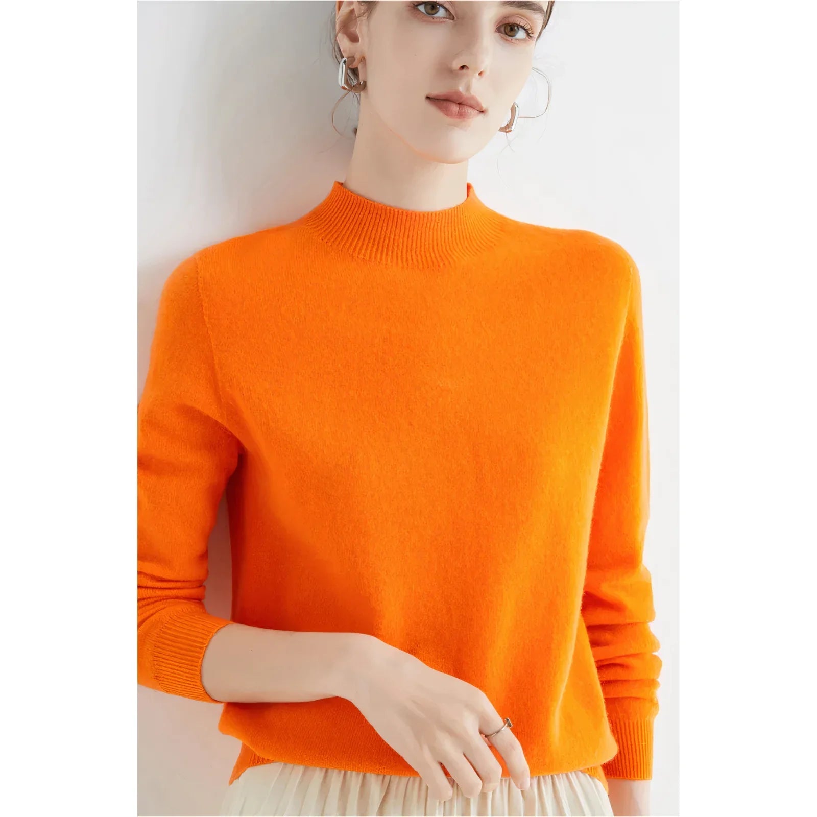 Women’s Knit Sweater with V-Neck