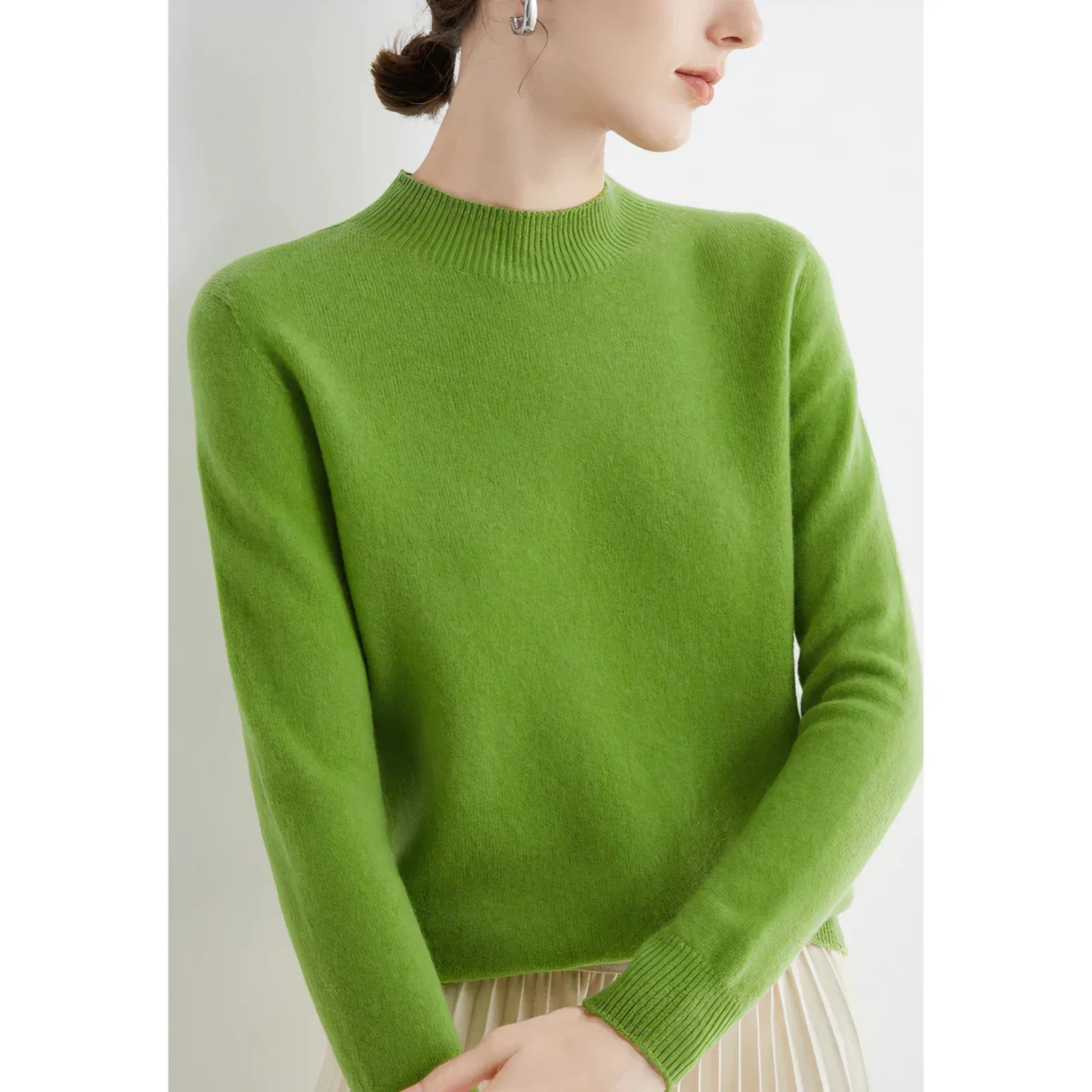 Women’s Knit Sweater with V-Neck