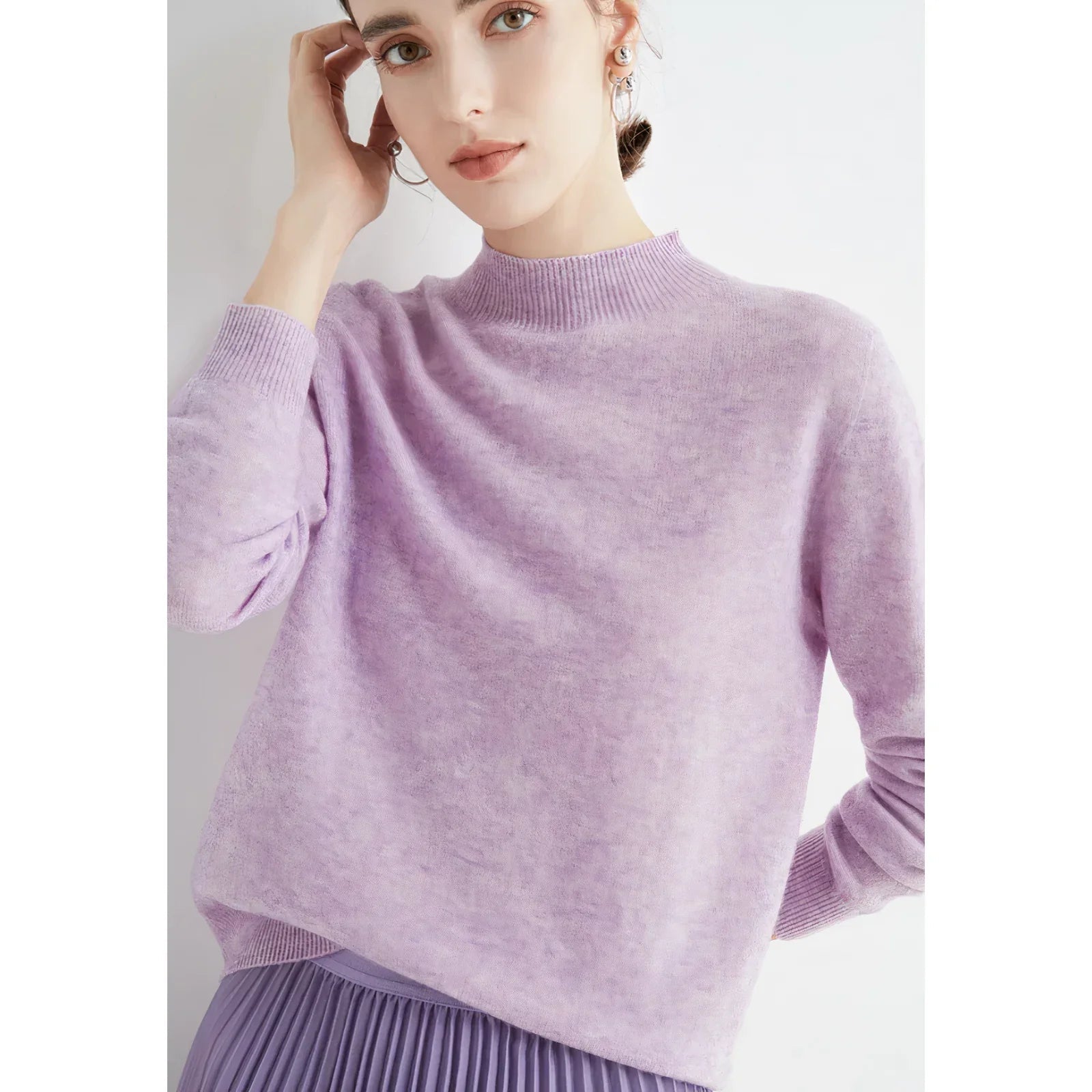Women’s Knit Sweater with V-Neck