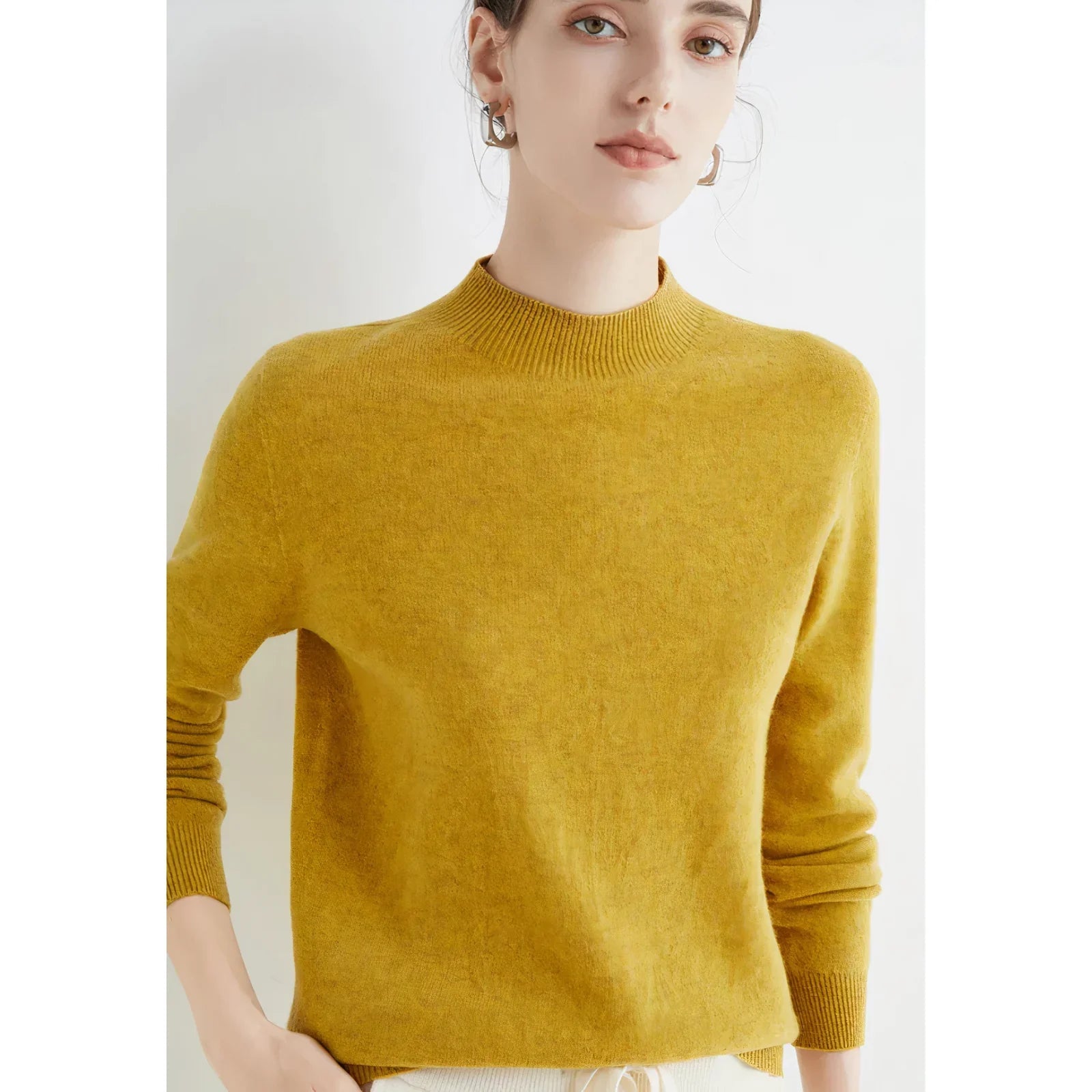 Women’s Knit Sweater with V-Neck