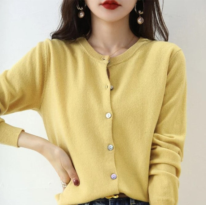 Women’s Knitted Cardigan with V-Neck