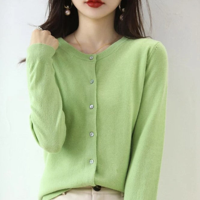 Women’s Knitted Cardigan with V-Neck