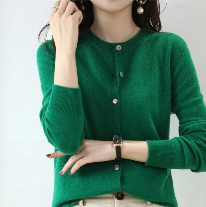 Women’s Knitted Cardigan with V-Neck
