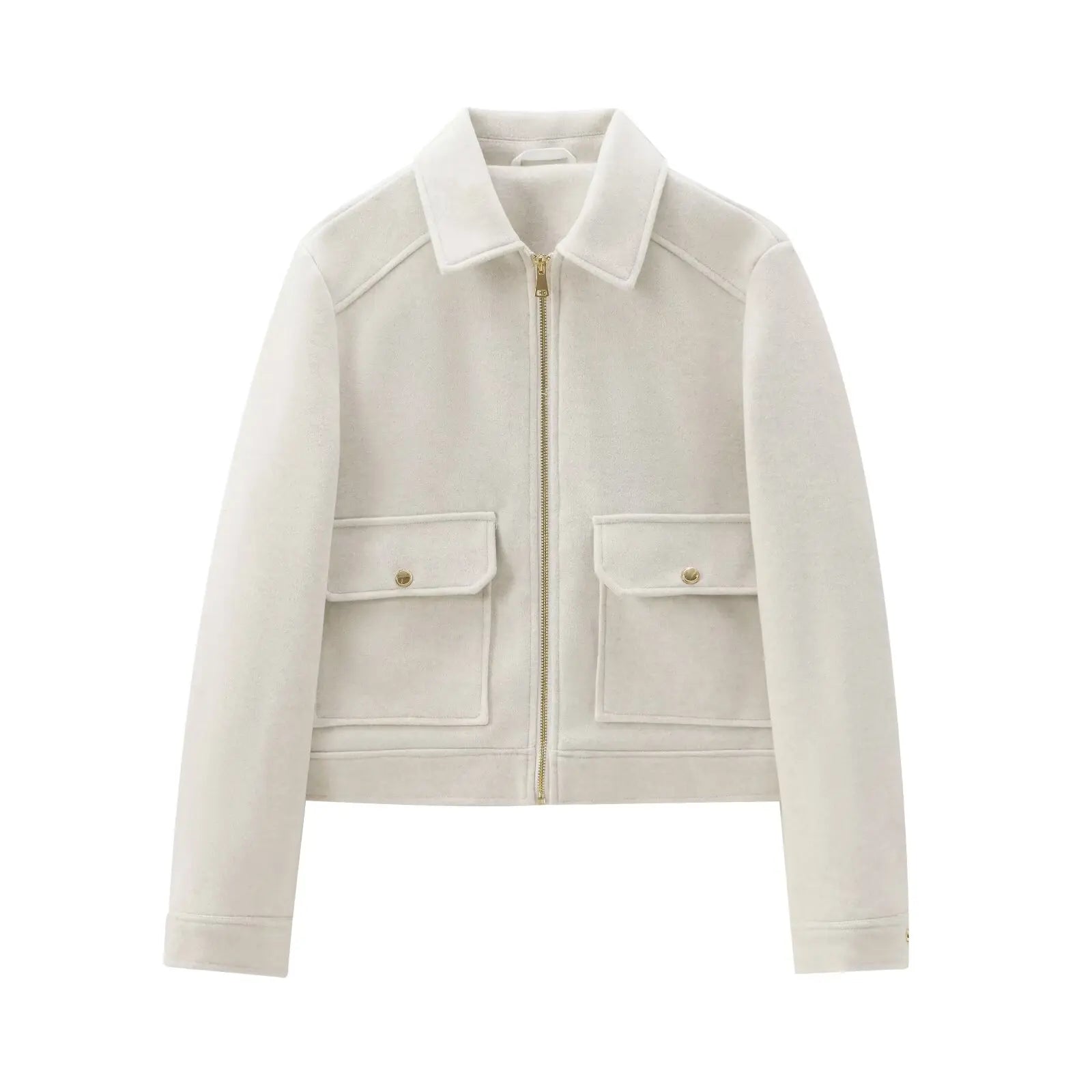 Women’s Short Lapel Bomber Jacket