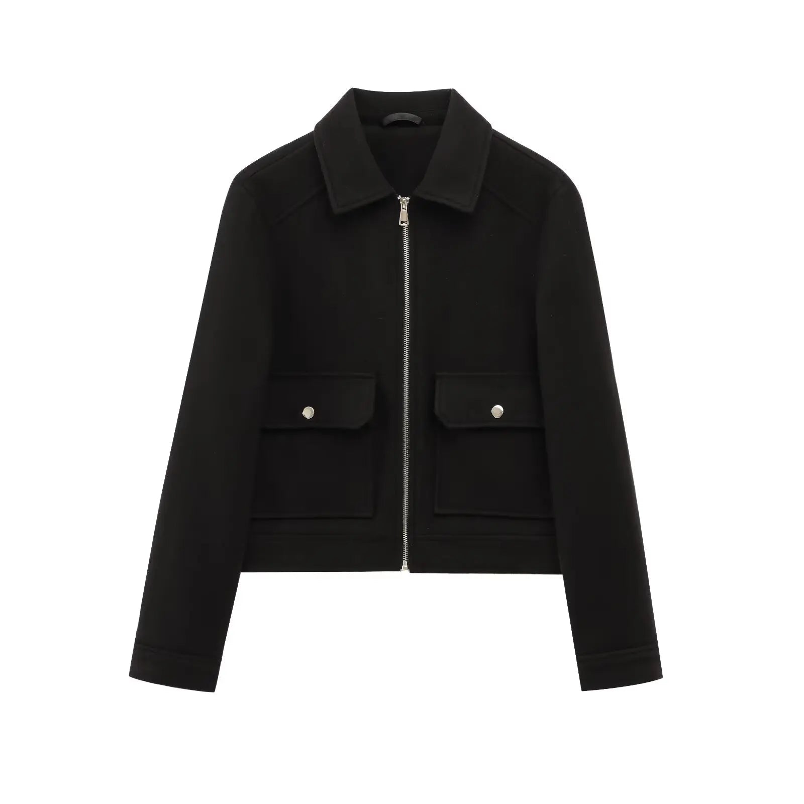 Women’s Short Lapel Bomber Jacket