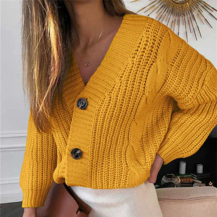Women’s Cable Stitch Cardigan with Button Front