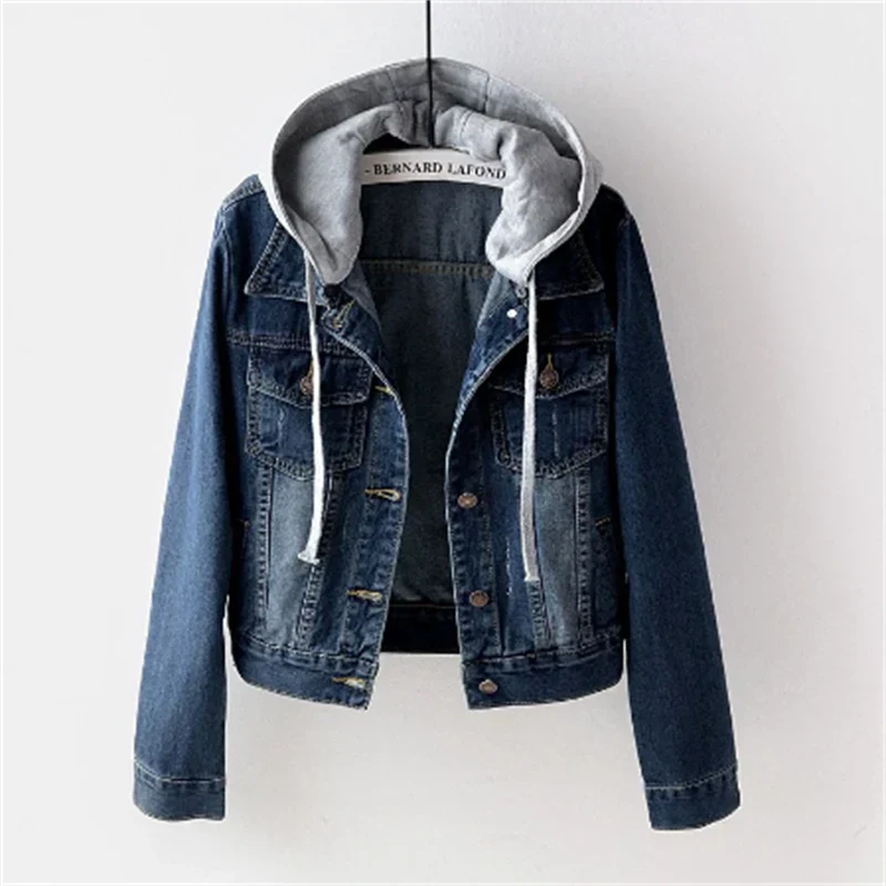 Women’s Denim Jacket with Removable Hood