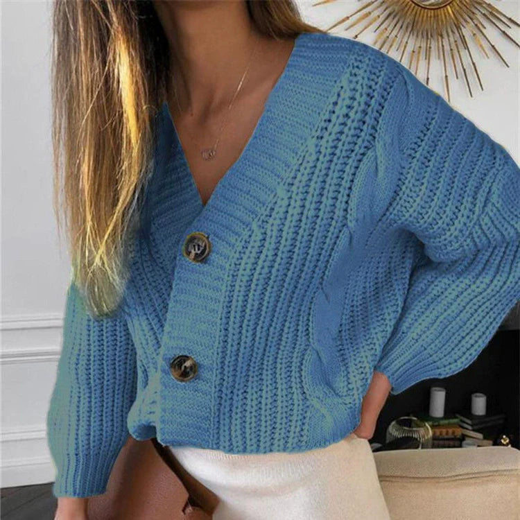 Women’s Cable Stitch Cardigan with Button Front