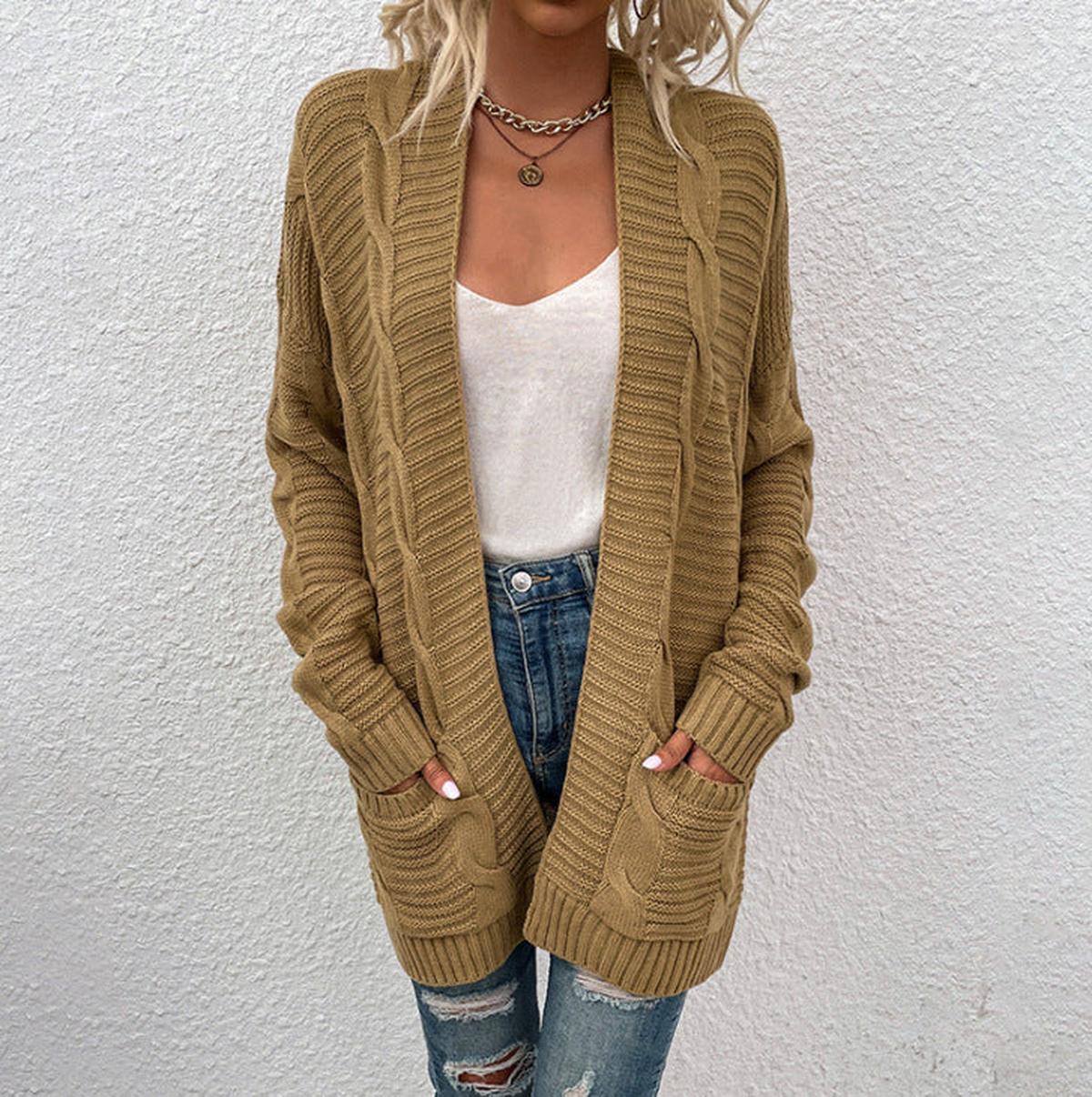 Women’s Cardigan With Oversized Fit And Long Sleeves