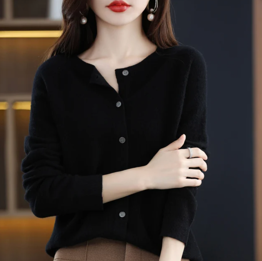 Women’s Cardigan with Front Button Closure