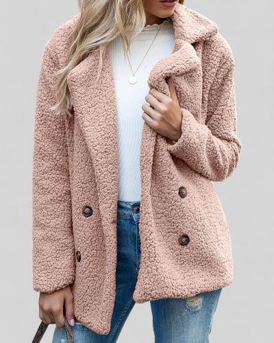 Women's Coat with Button Closure