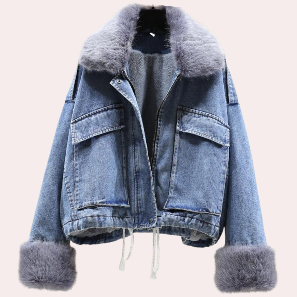 Women’s Denim Jacket with Button-Front Detail