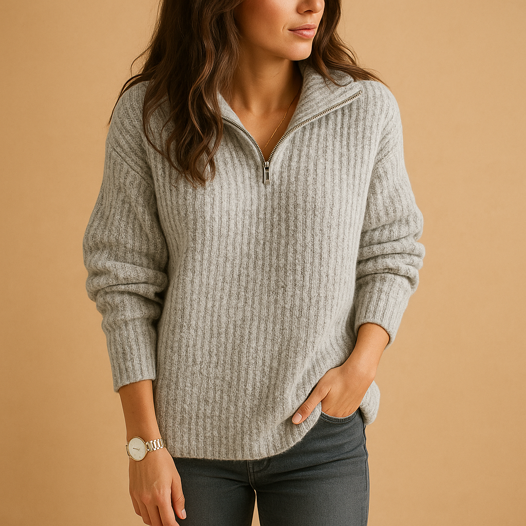 Women's Half-Zip Jumper with Tailored Fit 2