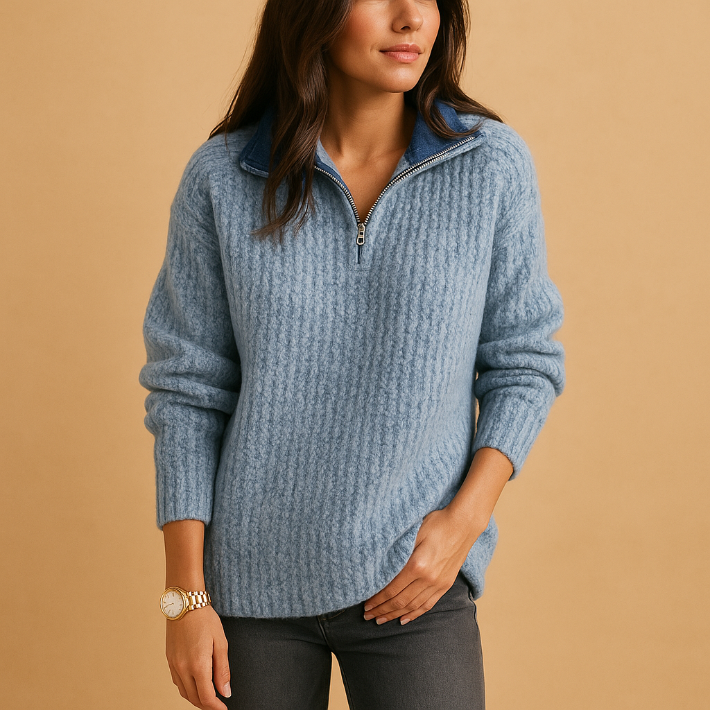Women's Half-Zip Jumper with Tailored Fit 3