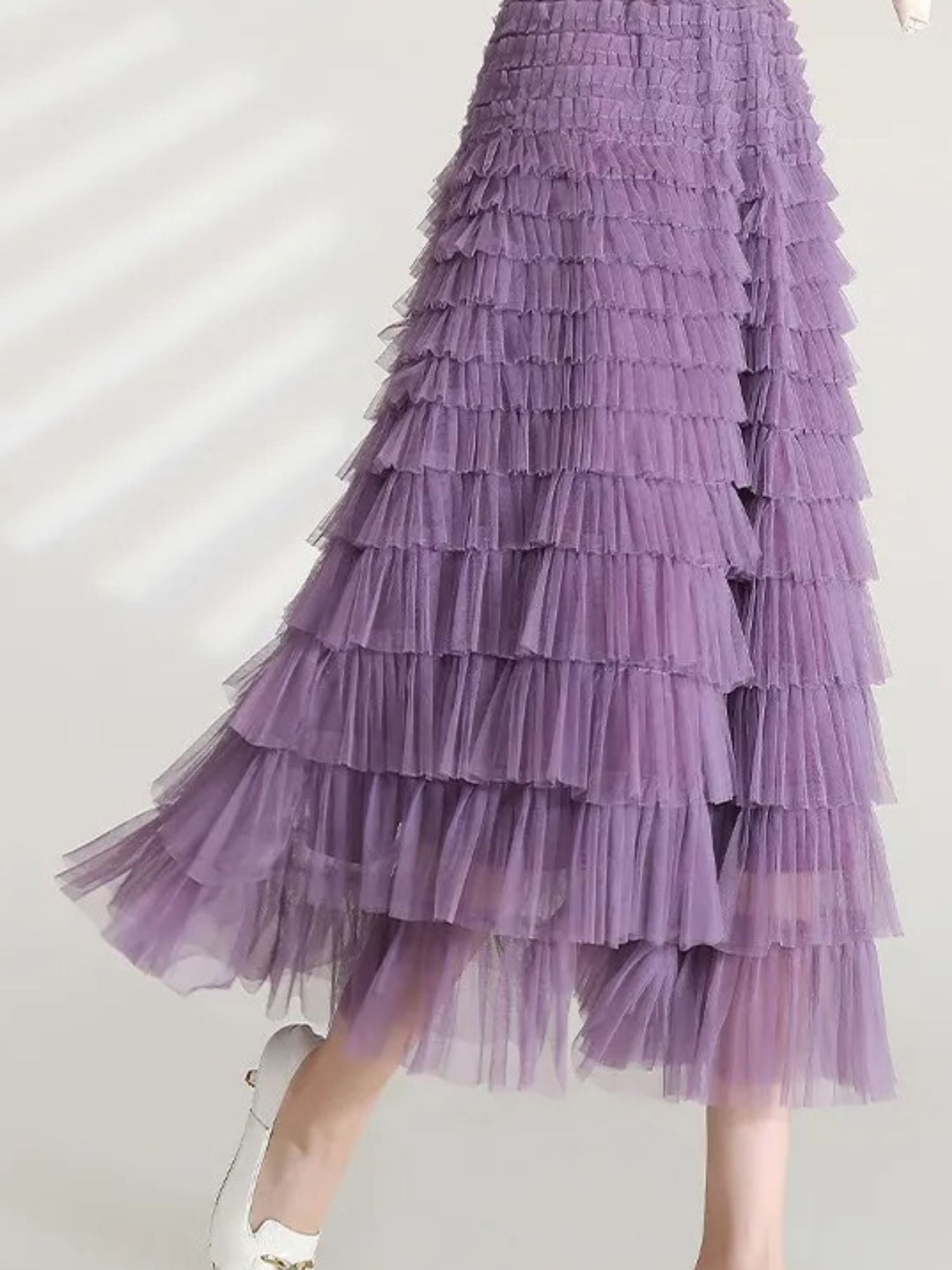 Women’s High-Waist Skirt with Tiered Layers