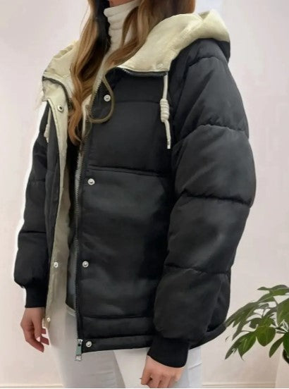 Women’s Hooded Fleece-Lined Puffer Jacket